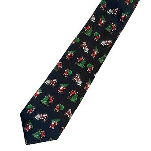 Tie Tales Santa Christmas Tree Holiday Tie Ugly Christmas Sweater